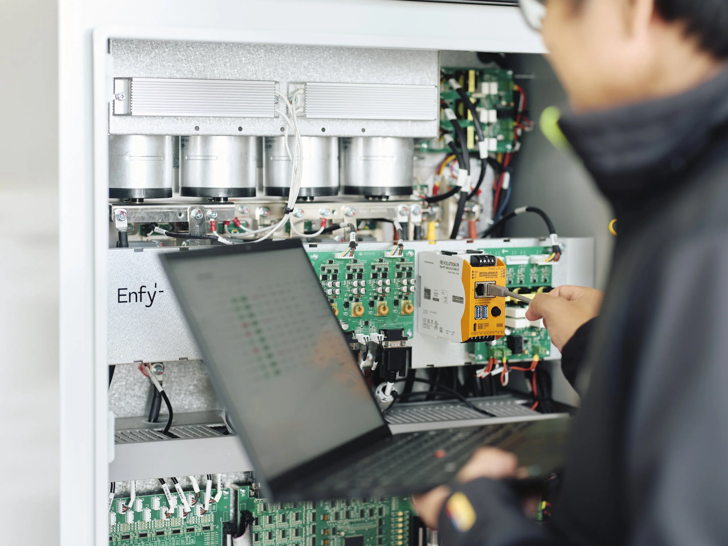 Close-up of plants at an Enfy facility